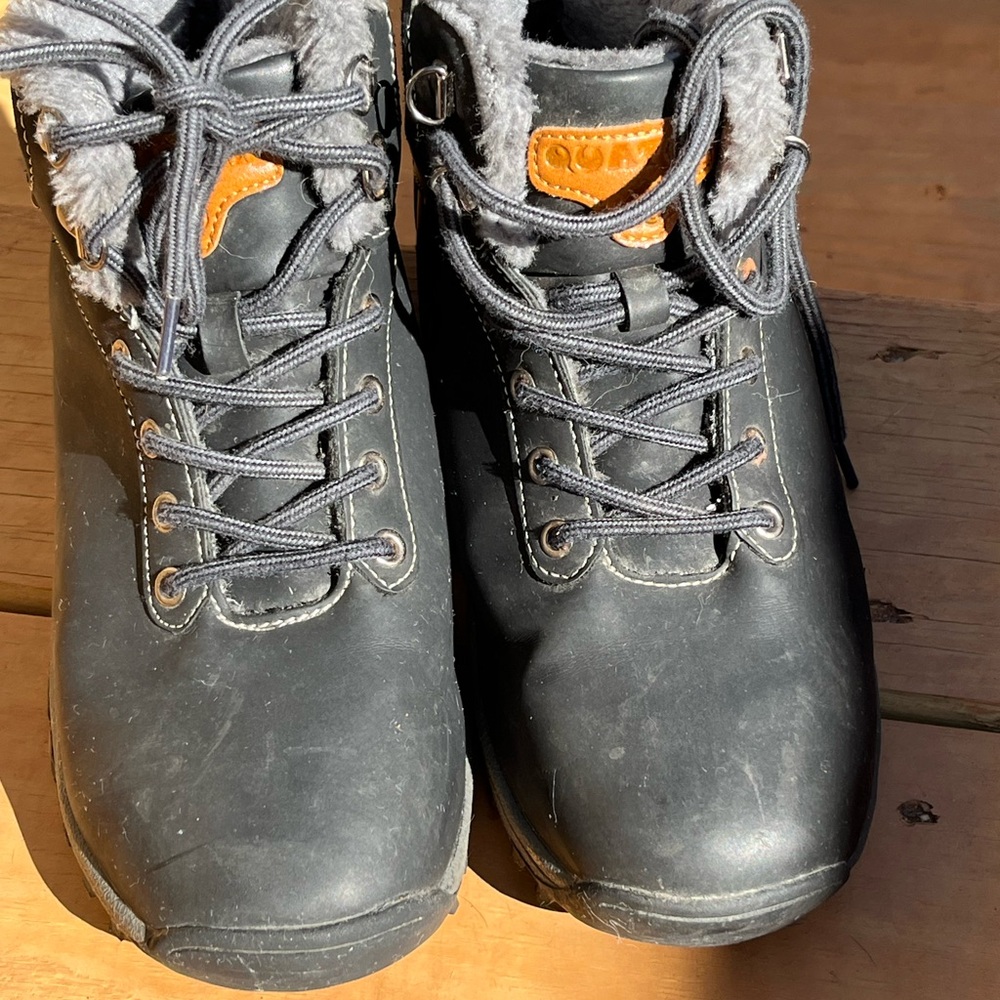 Women's Black Lace Up Boots